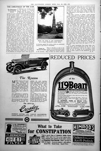 Antique print bean - antique, 11.9