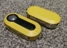 Remote Fob Shell Key fits Fiat 500 Panda Brava Punto Stilo 3 Button Yellow