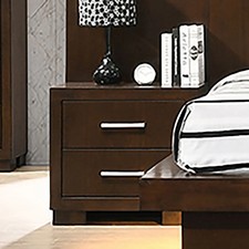 Polk Cappuccino 2-Drawer Nightstand | Modern Bedside Storage Solution