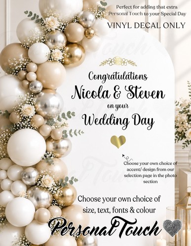Personalised wedding welcome - personalised,
