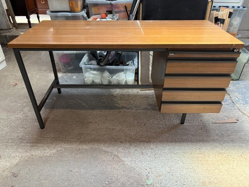 Vintage retro office desk - retro, ceka