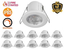 10X 5W Fire Rated LED Dimmable Down light Spot lights IP65 white WarmWhite 3000k