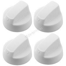 BELLING White Oven Cooker Knob Gas Hob Switch Hotplate Control Knobs + Adaptors