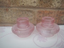 H & M HOME PAIR OF PINK RIBBED