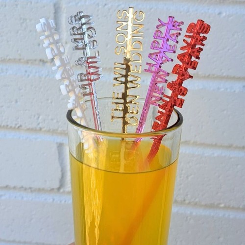 Personalised swizzle sticks - personalised,