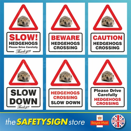 Hedgehogs crossing signs - crossing,