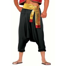 Desert Prince Black Trousers Mens Aladdin Genie Fancy Dress Costume Accessory
