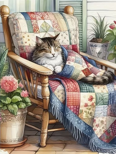 Cat quilt blanket 10 - cat, 10%