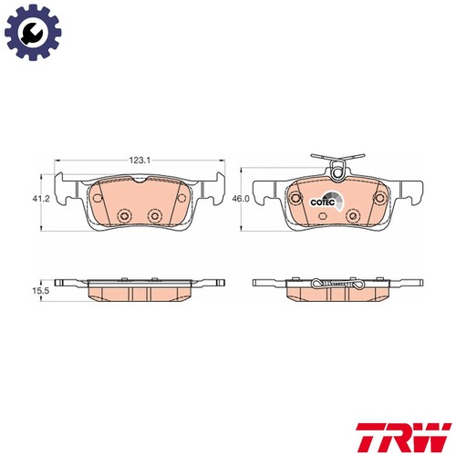 Brake pad set disc - set,