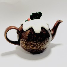 Price Kensington Christmas Pudding Tea Pot Ornament Vintage Rare