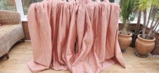 PINK SILK  INTERLINED CURTAINS