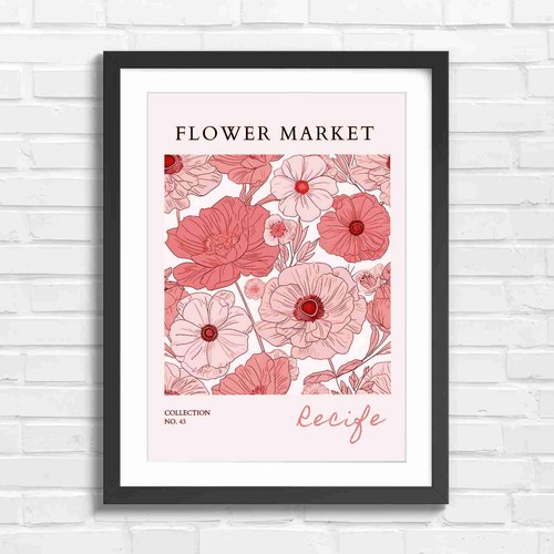 Pastel flower market botanical - pastel,