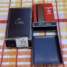 Colibri Of London Molectric 80 Cigarette Lighter In Gold And Black Stripe In Box