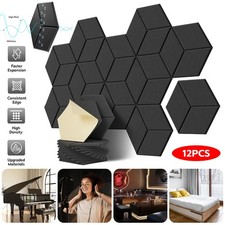 12Pcs Hexagon Soundproof Panel