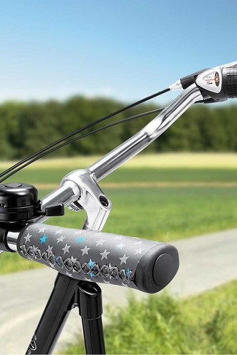 Vintage star print bike flat - print,