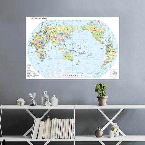 World map political vinyl - world,