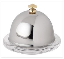 Glass Butter Dish with 18/10