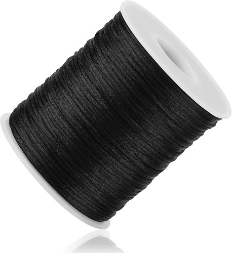 Black nylon string cord - black,