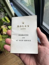 Rolex Guarantee 1960s Booklet Vintage