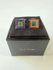 Paul Smith Cufflinks -BNWT Signature Stripes in Squares RRP:£110 Boxed 