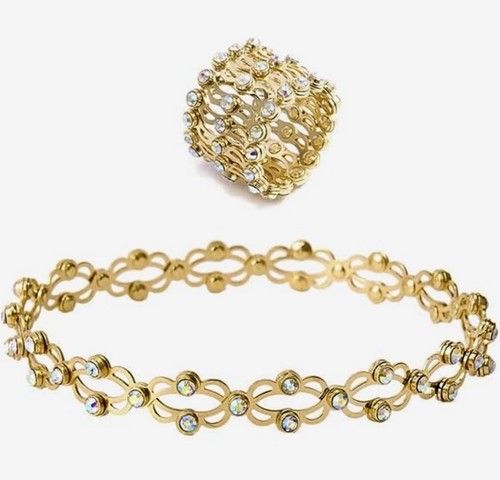 Pcs ring bracelet gold - 1,