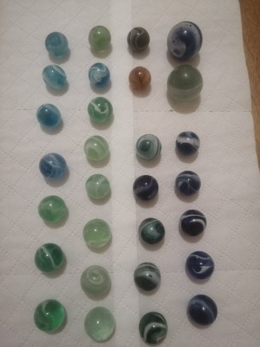 Vintage marbles mixed - mixed, x