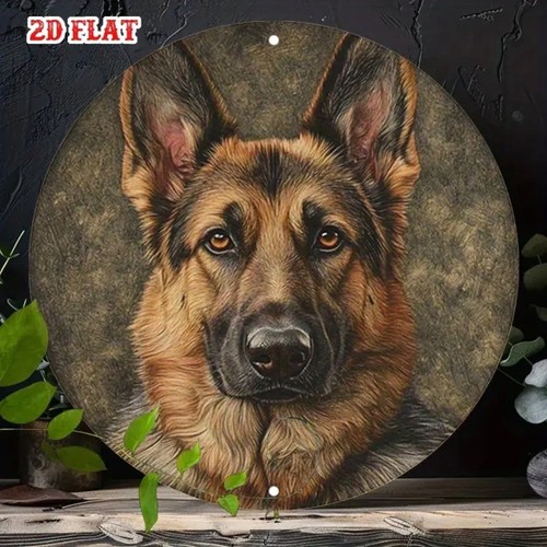 German shepherd wooden - shepherd, sign