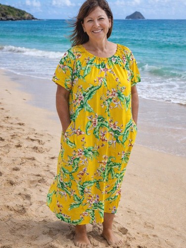 Hawaiin umu dress floral - hawaiin,