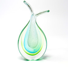 Very Striking Murano Sommerso Technique Art Glass Freeform Sculpture End Of Day