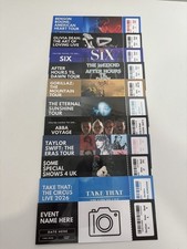 Personalised Memorabilia Physical Concert/Festival/Theatre/Sports Tickets 