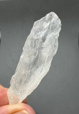 Satyaloka Azeztulite Quartz Natural Crystal Palm Stone from India