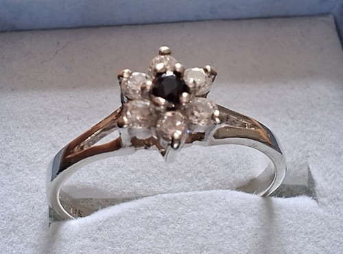 925 dainty ring dark - 925, blue