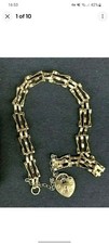 9ct gold gate - bracelet, bar