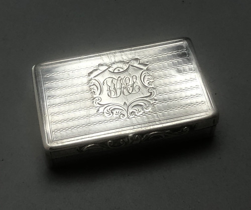 Victorian silver snuff - victorian,