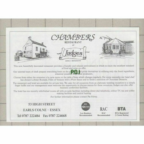 Chambers restaurant judges - chambers,