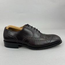 Bally Petrix Burgundy Leather Lace Up Oxford Brogues Wings Dress Shoes US11 UK10