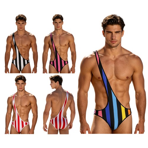 Men swimsuit romper mankini - romper,