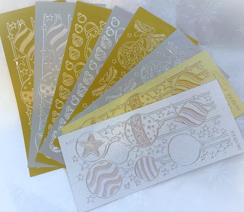 Peel off stickers baubles - off,