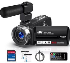Delmodes 4K Video Camera 80MP