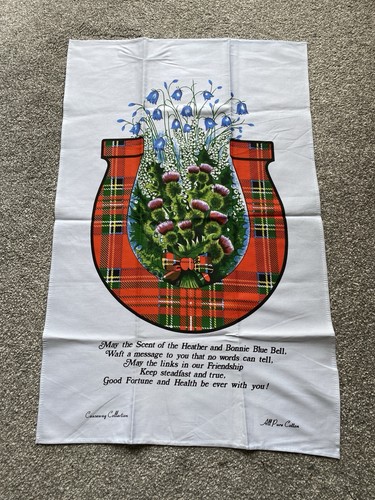 Floral tartan horseshoe - tartan,