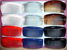 Slide Hair Combs Big Black Brown Plastic French Twist Side Grip 9cm Accessories