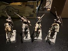 GAMES WORKSHOP WARHAMMER 5 x WOOD ELF GLADE RIDERS PAINTED