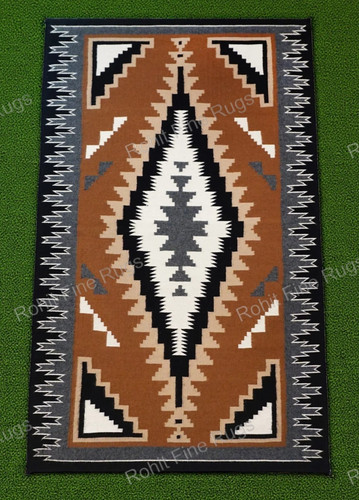 5x8 red handwoven wool - 5x8,