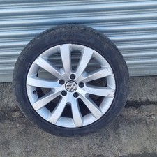 VW Scirocco 2009-2018 INCH 17" BEACH SINGLE ALLOY WHEEL SILVER 1K8601025