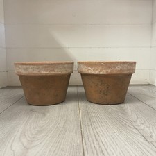 2 Vintage Terracotta Pots 18cm