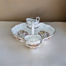 Vintage Aynsley SOMERSET Strawberry Basket with Sugar & Creamer Set