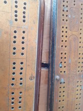 2 antique cribage scoring boards