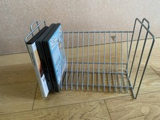 Silver metal Wire Desktop CD/DVD/Games Storage Rack X2 Each Holds 16 Discs