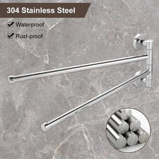 2-Arm Swivel Towel Rail Chrome
