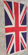 Vintage Linen 1940's Union Jack Flag 6x3ft